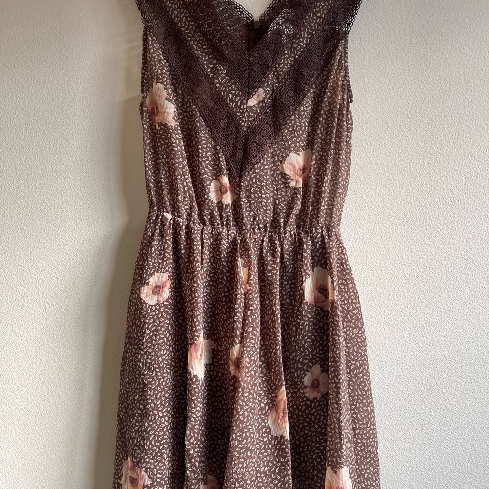 Floral Lace-Trimmed Romper